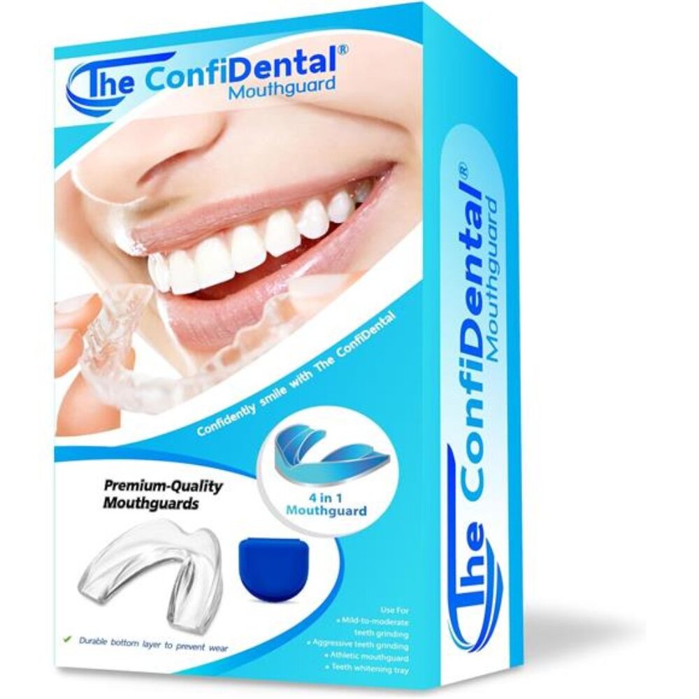 Pack of 4 Moldable Mouth Guard for Teeth Grinding Clenching Bruxism, Sport
